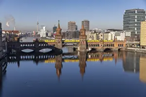 Public Transport In Berlin Prints: Oberbaum Bridge over the Spree