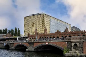 Berlin Spree River Prints: Oberbaum bridge over the Spree river