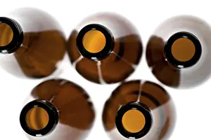 Exempt Plate Photography Prints: Object on white - Empty Beer bottle