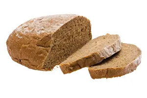 Bright Studio Shot Prints: Object on white - food rye bread