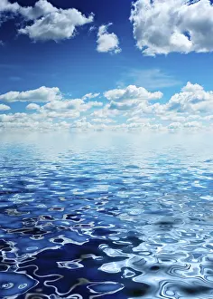 Deserted City Skyline Prints: Ocean