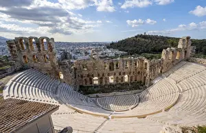Acropolis Athens Greece Prints: Odeon of Herodes Atticus, Acropolis