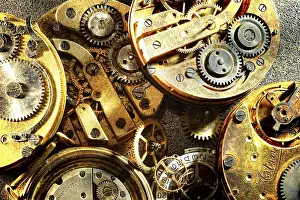 Central European Handicrafts Prints: Old clockwork, Germany