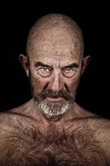 Old Man With Grey Beard Prints: An old man with a grey beard
