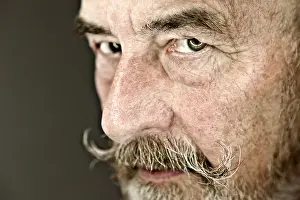 Old Man With Grey Beard Prints: An old man with a grey beard