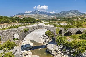 Natural Preserve Southeast Europe Prints: The Old Mes bridge near Shkoder
