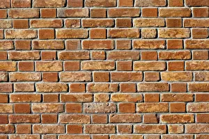 Old Brick Wall Background Prints: Old red brick wall as background
