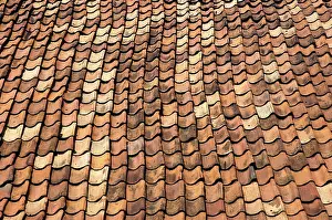 Ruined Building Architecture Prints: Old rooftiles