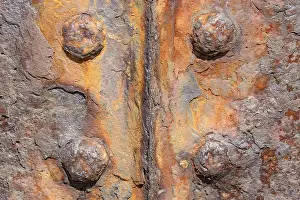 North Sea Coastal Scene Prints: Old rusty sheet pile wall element