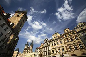 European Urban Architecture Prints: Old Square and the Astronomical Clock Tower