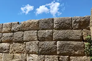 Old Stone Wall Prints: Detail of an old stone wall with visible stone structures