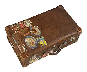 Deserted Holiday Destination Prints: Old suitcase