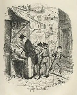Northern Germany Historical Image Prints: Oliver amazed at the Dodgers mode of going to work