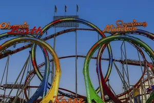 Upper Bavaria Tradition Prints: Olympic five-loop, rollercoaster