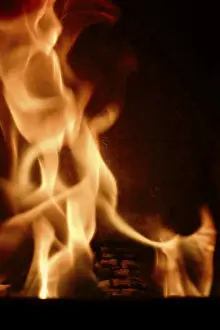 German Open Fire Prints: Open fire, winter, Germany