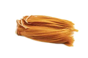 Bright Orange Color Prints: Orange braid isolated on white background