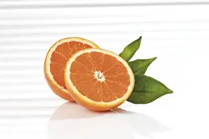Close Up Citrus Fruit Prints: Orange, two halves