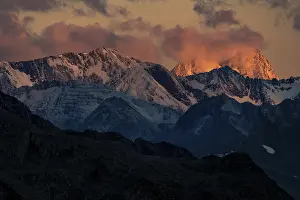 Eastern Alps Landscape Prints: Otztal mountains with dramatic sky