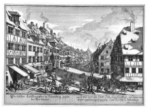 Traditional German Crafts Prints: The outer runner-streets of Nuremberg against the gate