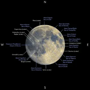 Luna Plena Carta - Full Moon Map Print