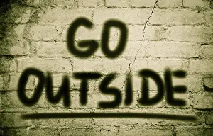 Motivational Image Prints: Go Outside Concept
