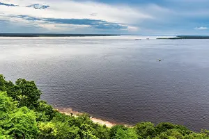 South America Landscape Prints: Overlook over the amazon river