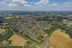 Bird's Eye View Germany Prints: Overview Sassenberg, corner B475