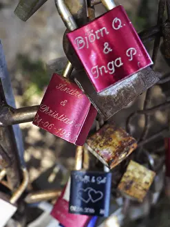 Images Dated 11th June 2024: Love Message Padlock Print