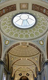 European Wall Fresco Prints: Painted ceiling at the Hermitage, St