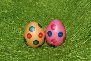 Holiday Decorations Prints: Two painted Easter eggs