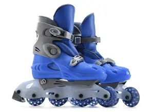 Athletic Wear Prints: A pair of inline skates isolated on white background