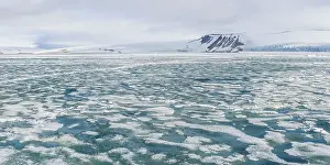 Deserted Island Norway Prints: Palanderbukta Bay, Pack ice pattern