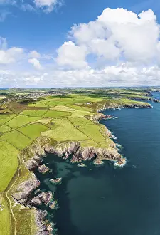 Wales Prints: Porthclais Panorama Print, St Davids, Wales