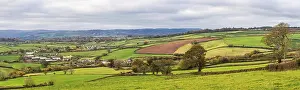 Panorama Print of Devon Countryside in Autumn, England