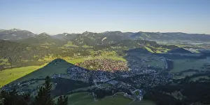 Allgau Alps Mountain Scenery Prints: Panorama from Schattenberg to Oberstdorf