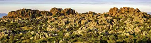 El Torcal Nature Reserve Spain Prints: Panoramic view, limestone rock formations