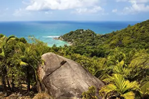 Deserted Island Landscape Prints: Panoramic view from the lookout