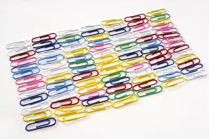 Colourful Stationery Items Prints: Paper clips