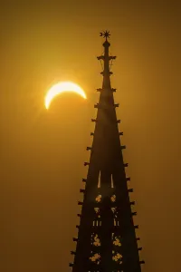 Freiburg Minster Solar Eclipse Prints: Partial solar eclipse August 2026 and the tower of Freiburg Minster