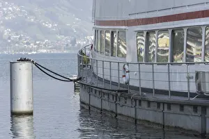 Deserted Harbor Scene Prints: Passenger Ship in the Harbor