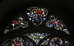 Gothic Style Church Windows Prints: Passion window from the workshop of Hans Acker in Ulm Minster