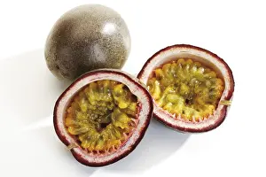 Close Up View Of Fruit Prints: Passionfruit (Passiflora)