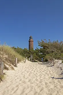 Lighthouse Germany Prints: Path from the beach to the lighthouse