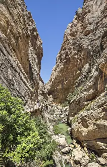 Prints of Path along steep cliffs, rocks and mountain river in Spain, near Malaga River Prints: Print of Steep Cliffs in Malaga, Spain