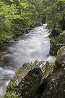 Images Dated 26th August 2024: Pattack Falls and rapids Print, Laggan, Scotland