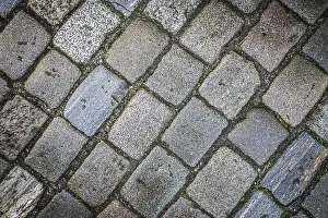 Paving Stone Texture Prints: Pattern of a cobblestones that can be used as background or overlay