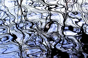 Reflective Water Surfaces Prints: Patterns reflected on a water surface