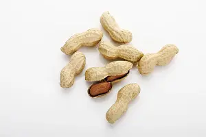Peanut Nutrition Prints: Peanuts, one of them opened
