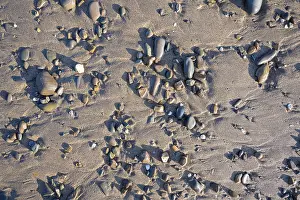England Coastline Prints: Pebbles on beach sand, Cornwall