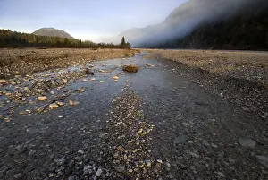 German Riverine Landscapes Prints: Pebbles in a riverbed, Upper Isar River
